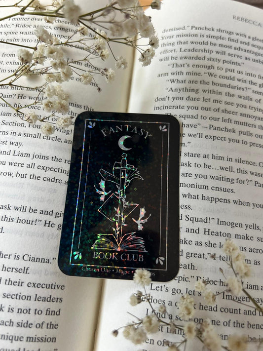 Fantasy Book Club Glitter Sticker